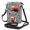 Umhängetaschen Weiche PU-Geldbörse Kleine Umhängetasche für Frauen Luxus Rose Designs Hochwertiges Leder Clutch Phone Wallets Drop
