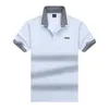 Designer polo camiseta casual impressão camisa polo clássica sólida respirável camiseta slim fit manga curta masculina camisetas masculinas letras 3d tops roupas de qualidade M-XXXL