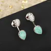 Boucles d'oreilles marque Vintage pour femmes mode bijoux de luxe 925 argent concepteur goutte d'eau goutte d'eau dame fête boucle d'oreille