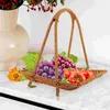 Conjuntos de louça multifuncional tecido portátil tigela de frutas decoração vintage ferro retro design bandeja de pão