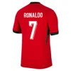 2024 Euro Cup Portugal National Team Soccer Jerseys Ronaldo Pepe Bermardo B.Fernandes Joao Camisa de Futebol J.Moutinho Fans Player Football Shirt Men Kids Uniforms