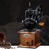 Araçlar Vintage Ahşap Kahve Öğütücü Dönme Dönme Çarkı Konik Kahve Makinesi Ev Manuel Kahve Fasulyesi Öğütücü Kahve Yapım Araçları
