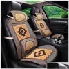 Car Seat Covers Ers Wooden Bead Bamboo Summer Cushion Breathable And Cool Conjoined220N3763698 Drop Delivery Mobiles Motorcycles I Aut Otc1I