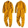 spring Overalls Men's Jumpsuit Loose Lg Sleeve Cott Cargo Pants Black Yellow Workwear Trousers Working Uniform Rompers 562m#