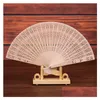 Party Favor Vintage Style Bois Pliant Fan Modèle Chinois Art Craft Cadeau Personnalisé Gravé À La Main En Bois Pliant Fans Drop De Dhx61