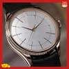 High quality watch 39mm Geneve Cellini 2813 Movement Leather bracelet Automatic Mens Watch Watches269s