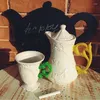Muggar italiensk designer retro cup präglade vit porslin kaffekokare mugg möbler artiklar barock stil tekanna