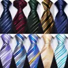 Neck Ties Neck Ties Ties for Men Handkerchief Cufflinks Blue Red Black Gold Green Purple White Striped Wedding Business Party Necktie Set BarryWang Y240325