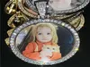 Medaljong Anpassad PO Memory Picture Pendant -halsband med tenniskedjedycken Personliga Zirconia Chains Charm Gift267x5930838
