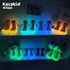 Kacakid Child Rubber Sole Floor Shoes Baby Luminous Anti-Slip Sock Shoesユニセックス屋内屋外の子供スリッパニットブーティー240311