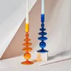 Candlesticks Holders Retro Glass Classic Craft Candlesticks Holders for Wedding Decorations Glass Candle Holder 240314