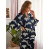 Brosloth Ensemble pyjama en satin de soie pour femme Motif tigre mignon Ensemble de vêtements de détente deux pièces Boutonné Pamas Vêtements de nuit Noir