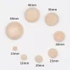 Crafts 100pcs حبات الخشب الطبيعية غير المكتملة نصف نصف جولة Ball12mm 15mm 20mm 25mm 30mm 35mm 40mm Craft Diy Paint Arts Game Games