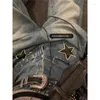 Women's Jeans High Waist Baggy For Women Vintage Pentagram Print Casual Streetwear Denim Pants Punk Hippie Aesthetic Graphic Y2K Trouser