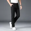 2024 Autumn Winter New Men's Straight Casual Pants Busin Fi Khaki Grey Red Black Solid Color Trousers Plus Size 38 40 a49u#