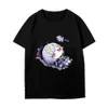 Genshin Impact Anime T-shirt Game Surrounding Keli Carved Clear Character Cos Impression Short Sleeved T-shirt Men's and Women's Round Neck Shirt