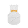 men's Summer Loose Sleevel Fitn Breathable Tank Tops Fi Printed Undershirts y2A1#