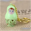 Keychains & Lanyards Matryoshka Doll Keychain Piggy Bank Russian Key Chain Holder Quality Chaveiro Llaveros Mujer Bag Drop Delivery F Dhv5O