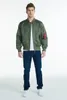 Primavera Outono Novos Homens Curtos Jaquetas Piloto Uniforme de Beisebol Air Force Casaco ArmyGreen Bomber Jacket Casual Stand-collar Outwear s6Zk #