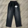 黒いスウェットパンツの男性女性プリントパンツ高品質のジョガーのズボン