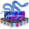 Tändare 8st Mirror Chameleons hart Pigment Set Magic Makfärgad Pearlescent Powder Epoxy Harts Glitter Kit Diy Jewelry Making Dye Tool