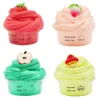 Slime smör 60 ml/35g frukt fluffig lim charms tillsatser lera levererar plastin slem kit choklad modellering leksak för barn s