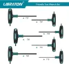 Schaar Libraton 7-teiliger Thandle-Torx-Schlüsselsatz, T-Griff-Schlüsselsatz, Zweispitzen-Design, T10t40, geeignet für Torx-Schrauben, Auto-Fahrradreparaturwerkzeug