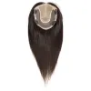 Toppers Skin Silk Base Human Hair Topper With Breathable Lace And PU Around 4 Clips In Straight Hairpieces Virgin Hair Toppers For Women