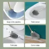 Spazzole Moderna testina in silicone Scopino per WC a prova di perdite d'acqua con base Scopino per pulizia WC Accessori da bagno a parete