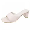 Slippers Femmes Designer High Heels Slides Mules Été Sandales Bloc épaisses Chaussures épaisses de luxe