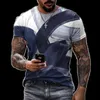 T-shirt da uomo di nuova tendenza estiva 2022 T-shirt casual stampata in 3D O-Collo Top Retro Classic manica corta T-shirt vintage oversize 25NB #