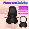 Verrouillage Silicone coq Cage anneau de pénis retarder l'éjaculation érection durable Scrotum testicule retenue jeux pour adultes jouets sexuels pour hommes