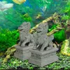 Estatuetas decorativas 2x mini estátuas de kirin coleção chinês feng shui decoração para entrada mesa escritório lareira