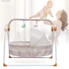 Babybedjes Opvouwbaar Ectric babybedje babyschommelbed automatische schommelstoel Bassnet Smart Coax Rustgevend artefact Seping L240320