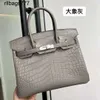 Bk – sac à main en cuir véritable pour femmes, sac à main de famille Crocodile, luxe mat, mode vraies femmes, 2024