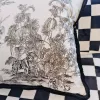 Travesseiro dunxdeco vintage pintura preta jungle collection cushion capa de almofada de almofada decorativa luxuoso retro arte home coussin