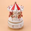 Boxes Horse Box Rotating Box Wooden Musical Box Christmas Valentines Day Birthday Gifts for Kids Carousel