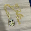 Nytt mode issed Skeletor Pendant Halsband med tenniskedjan koppar Hip Hop Gold Silver Color Mens/Women Charm Chain Jewelry J190711