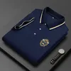 Neue Fi Herren Poloshirt Luxus bestickt Cott Revers Kragen Lg/kurze Ärmel koreanische Tops u4zC #