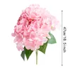 Decoratieve bloemen bloemen 13'' Zijden hortensia met lange stelen Realistisch boeket voor bruiloftsfeest Kantoor Home Decor