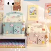 Scatole Kawaii Piggy Bank Anime Cartoon Simpatico salvadanaio quadrato Salvadanaio con serratura e chiave per note Bambini Natale Capodanno regalo 2023