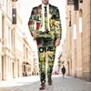 MenS Suit Set Letter Graphic Suits ValentineS-Day Lover Blazers 2-Pieces Boyfriend Suit-Pant Festive Slim Terno Masculino 240318