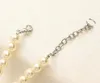 Braccialetti di perle di design Donna Argento corretto Logo del marchio Cerchio Moda Regalo di rame Regali di lusso Coppia di famiglia Bracciali da tennis con perle che non sbiadiscono Regalo di nozze