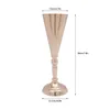 Vasos 10 Pcs Metal Mesa Flor Stand Luxo Trompete Forma 14inch para Decoração de Casamento Ouro / Prata