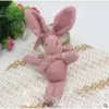 Bunny lalki wielkanocne królik Plush Toys Pchanie zwierząt wisiorki długie nogi Kluczowy łańcuch ślub Prezentacja Prezentacja Dekoracja Walentynki Whtwex