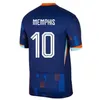 2024 Euro Copa Holanda Futebol Jerseys Memphis De Jong Virgil De Ligt Gakpo Dumfries Bergvijn Klaassen Fãs Jogador Camisa de Futebol Homens Crianças Kits 24 25 Home Away