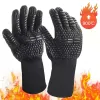 Handskar 800 grader C BBQ -handskar Värmebeständiga handskar som lagar grill Långa skyddshandskar Cutproof Waterproof Oven Mitt Tianmi