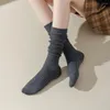 Women Socks Women's Pile Calf Cotton Ballet With Hollow Out Knitted Design Preppy Style