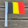 Accessoires xvggdg 100 stuks 14*21 cm belgië hand vlag Promotie Groothandel Kleine belgië Zwaaien Nationale banner