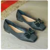 Casual Shoes French Woman's Flats Microfiber Ballet Bowtie Boat Low Heels Slip On Flat Woman Black Loafers Spring Autumn